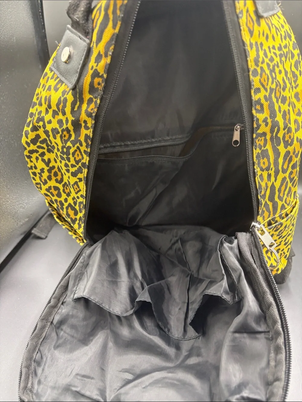 Yellow Leopard Print Backpack